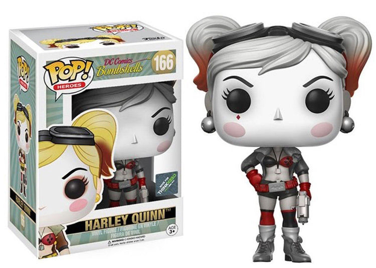 PRE LOVED Funko Pop! DC #166 Harley Quinn Bombshells Black & White