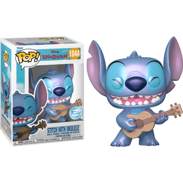 Funko Pop! Disney #1044 Lilo & Stitch - Stitch w/Ukelele 9 cm (Pearlescent)