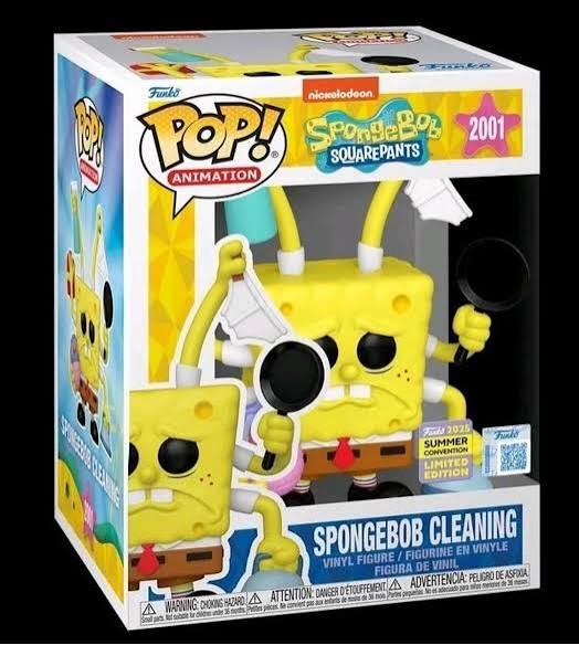 Funko Pop! Animation #2001 SpongeBob Cleaning Summer 2025 Convention
