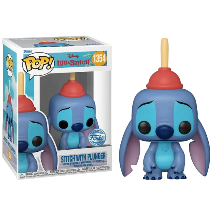 PRE LOVED Funko Pop! Disney #1354 Stitch W/Plunger