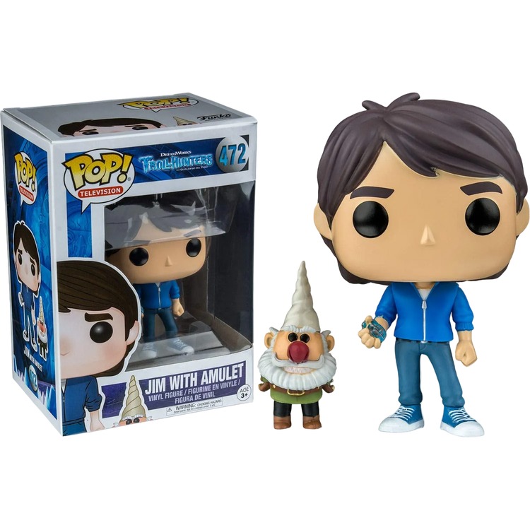 PRE LOVED Funko Pop! TV #472 Troll Hunters Jim W/Amulet