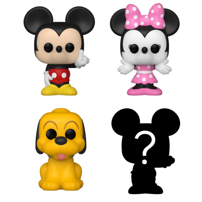 Disney - Mickey Mouse, Minnie Mouse, Pluto & Mystery Bitty Pop! Vinyl Figure 4-Pack - The Geek In Me