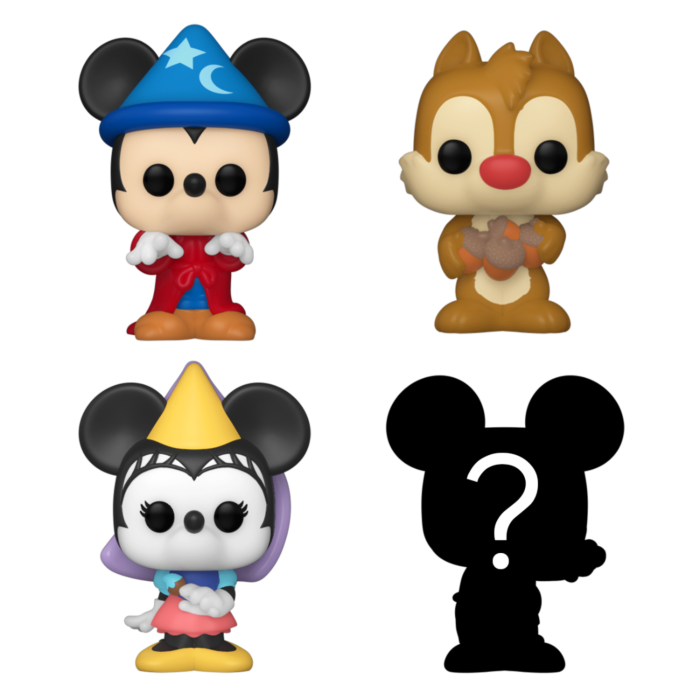 Disney - Sorcerer Mickey, Dale, Princess Minnie & Mystery Bitty Pop! Vinyl Figure 4-Pack - The Geek In Me