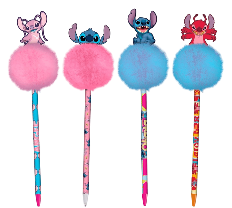 Disney Stitch Pom Pom Licensed Pens