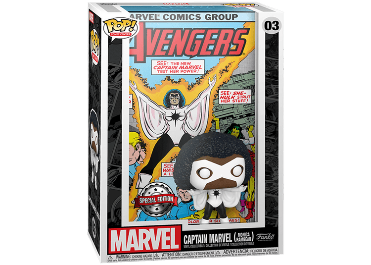 PRE LOVED Funko Pop! Marvel #03 Comic Cover - Captain Marvel