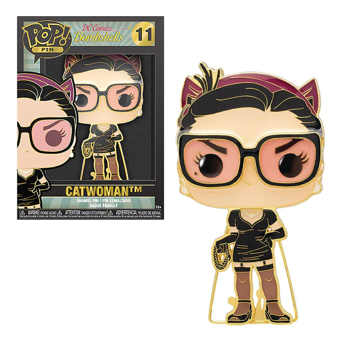 Funko POP Pin DC Comics Bombshells Catwoman Collectible 4" Enamel Pin Badge - The Geek In Me