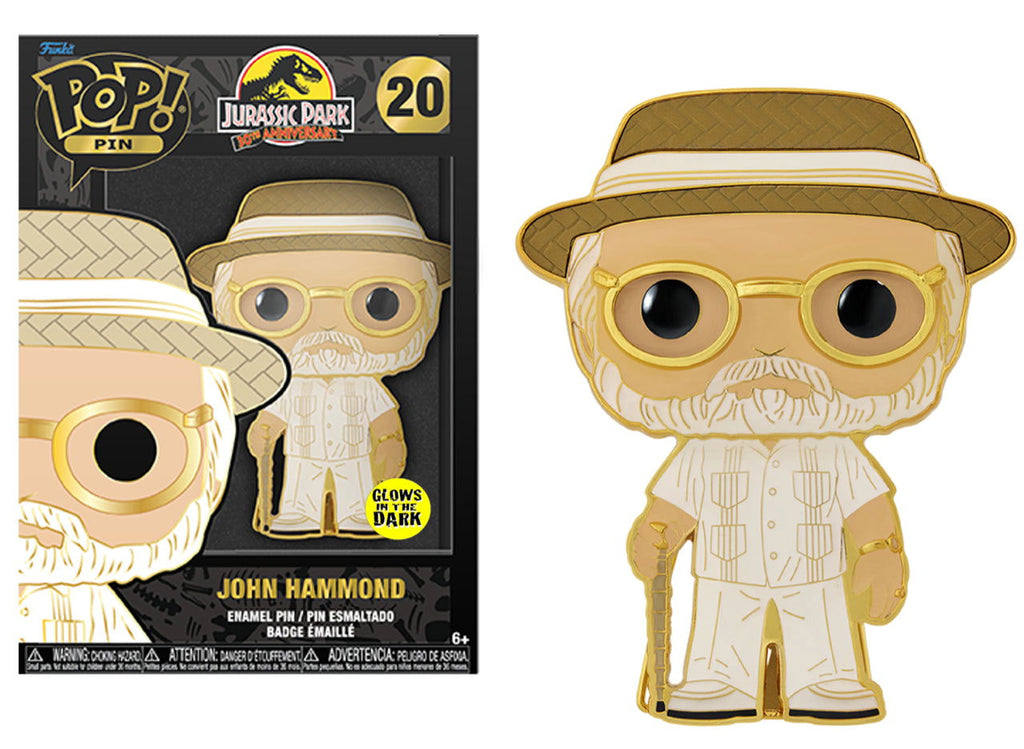 Funko POP Pin Jurassic Park John Hammond Collectible 4" Enamel Pin Badge - The Geek In Me