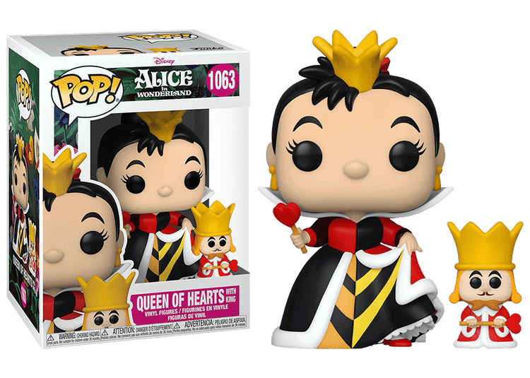 Funko Pop! Disney Alice in wonderland #1063 Queen Of Hearts with King - The Geek In Me