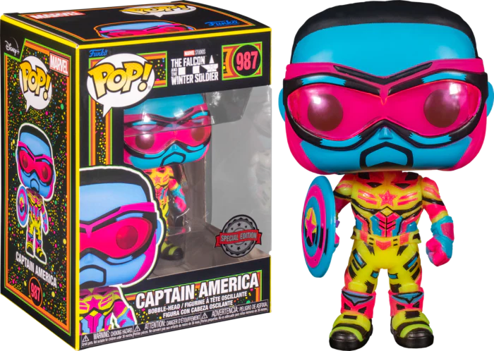 Funko Pop! Marvel #987 Captain America Blacklight - The Geek In Me