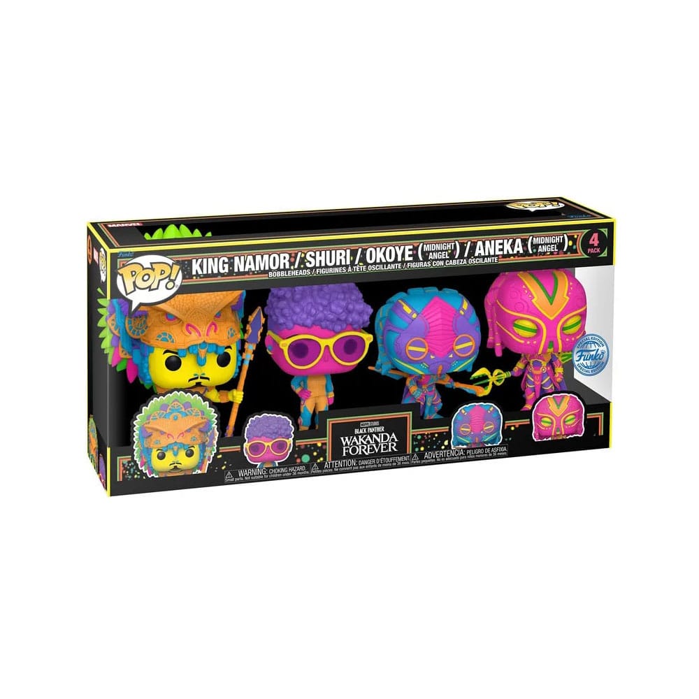 Funko Pop! Marvel POP! Movies Vinyl Figure 4-Pack Black Panther Wakanda Forever S2 9 cm - The Geek In Me