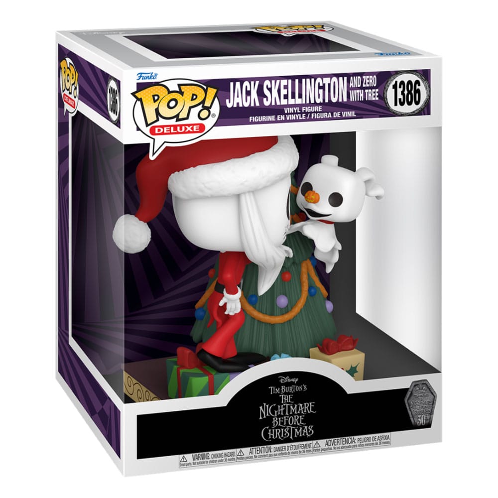 Funko Pop! Nightmare before Christmas 30th POP! Deluxe Vinyl Figure Jack & Zero w/Tree 9 cm - The Geek In Me