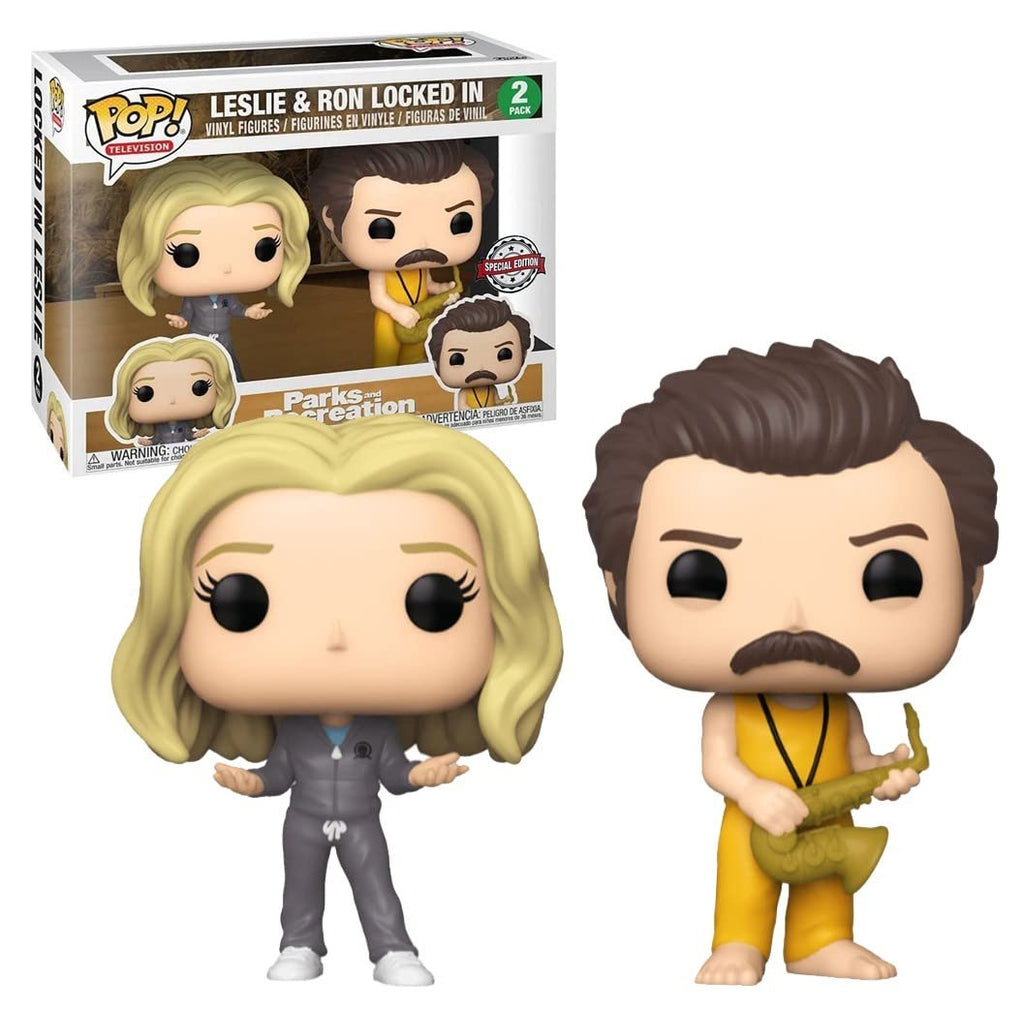 Funko Pop! TV 2pk Parks and Recreation - Leslie & Ron Locked In - The Geek In Me
