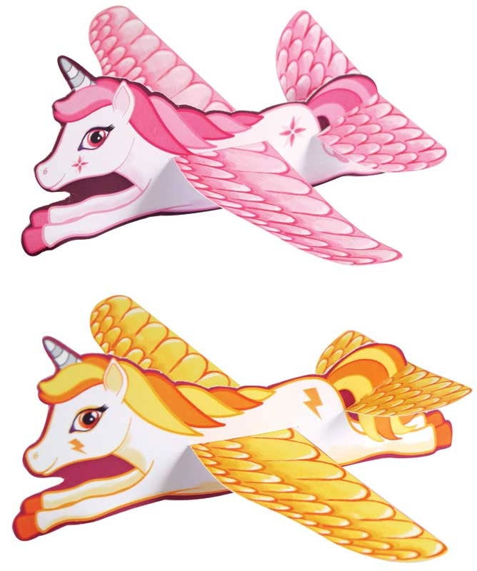 GLIDERS GLIDERS UNICORN 18CM 4 ASSORTED DESIGNS - The Geek In Me