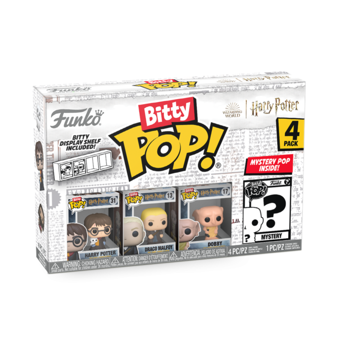 Harry Potter - Harry Potter, Draco Malfoy, Dobby & Mystery Bitty Pop! Vinyl Figure 4-Pack - The Geek In Me