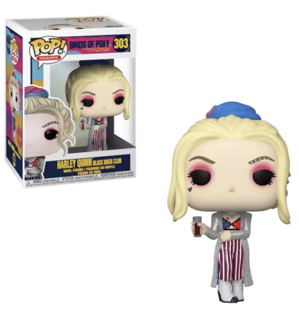 PRE LOVED Funko POP! Heroes: Birds of Prey: Harley Quinn Black Mask Club 303! - The Geek In Me