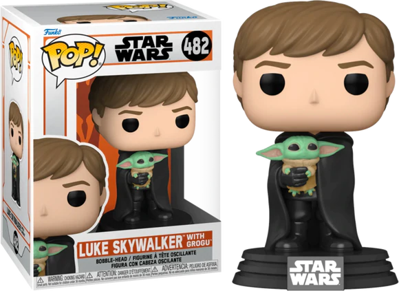 PRE LOVED Funko Pop #482 Luke Skywalker with Grogu - The Geek In Me
