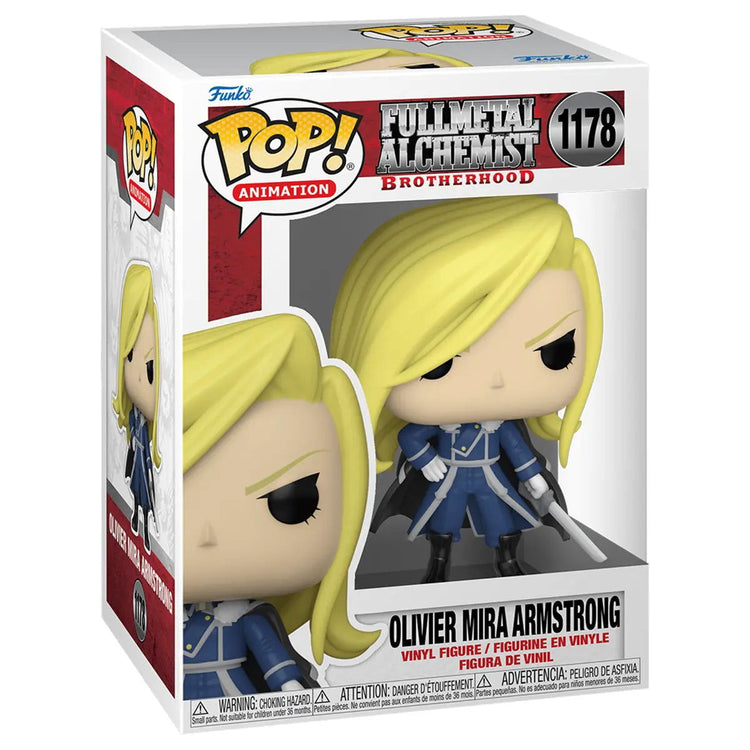PRE LOVED Funko Pop! Anime #1178 Full Metal Alchemist Oliver Mira Armstrong - The Geek In Me