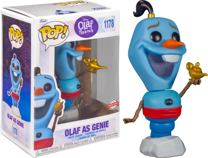 PRE LOVED Funko Pop! Disney #1178 Olaf as The Genie - The Geek In Me