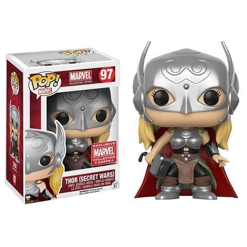PRE LOVED Funko Pop! MARVEL Collector Corps Secret Wars Lady Thor #97 Exclusive Bobblehead - The Geek In Me
