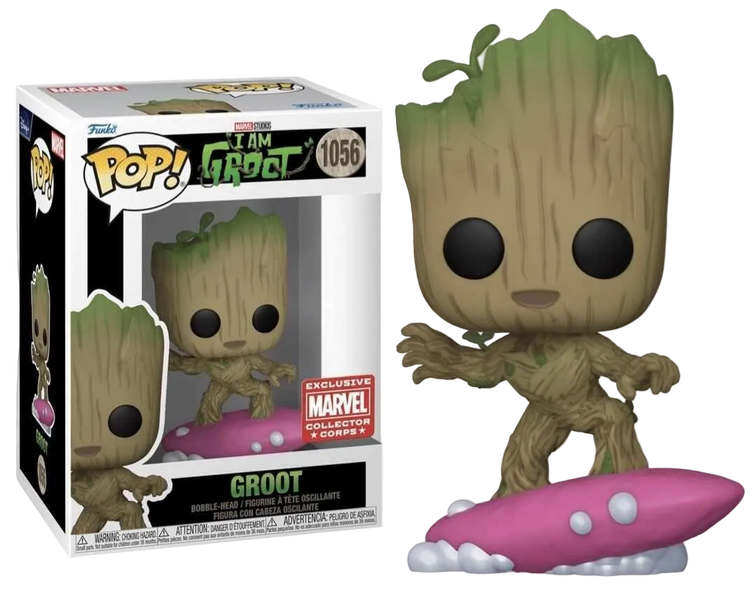 PRE LOVED Funko Pop! Marvel #1056 Groot on Surf Board