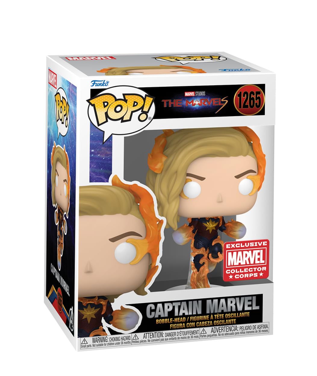 Funko POP! Marvel Studios' The Marvels Captain Marvel 4.3-in Vinyl Funko POP! Marvel Studios' The Marvels Captain Marvel 4.3-in Vinyl