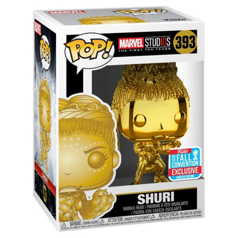 PRE LOVED Funko Pop! Marvel #393 Shuri Chrome Gold - The Geek In Me