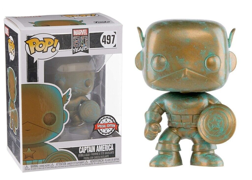 PRE LOVED Funko Pop! Marvel #497 Captain America (Patina) - The Geek In Me