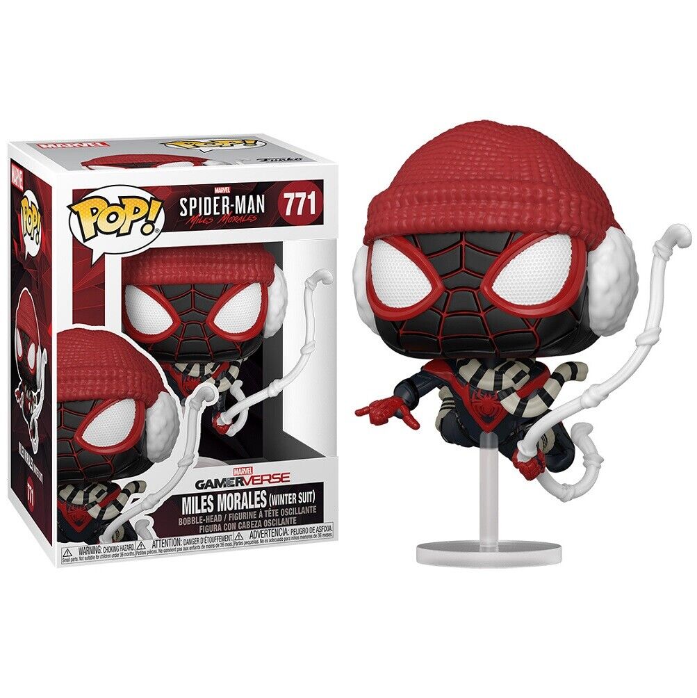 PRE LOVED Funko Pop! Marvel #771 Miles Morales winter suit - The Geek In Me