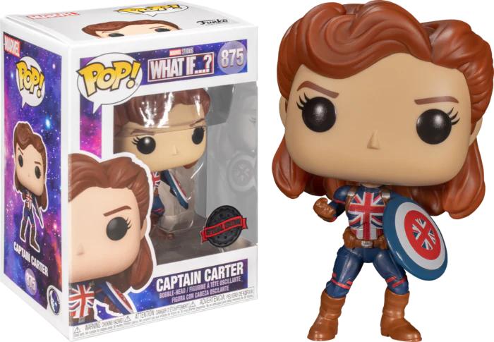 PRE LOVED Funko Pop! Marvel #875 Captain Carter (Action Pose) - The Geek In Me
