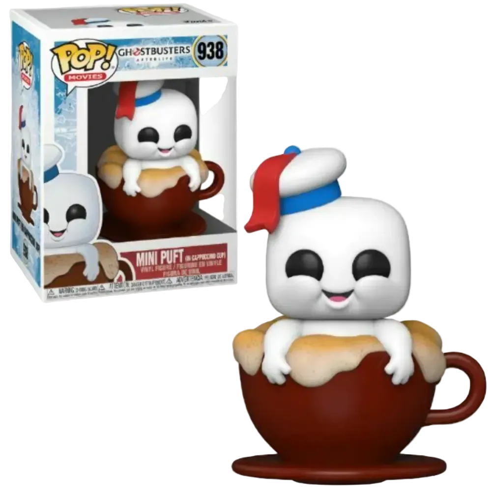 PRE LOVED Funko Pop! Movies #938 Ghostbusters  Mini Puft in Cappuccino Cup