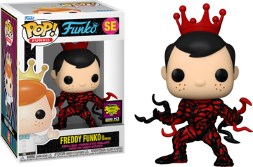 PRE LOVED Funko Pop! #SE Freddy Funko as Carnage (Metallic) - The Geek In Me