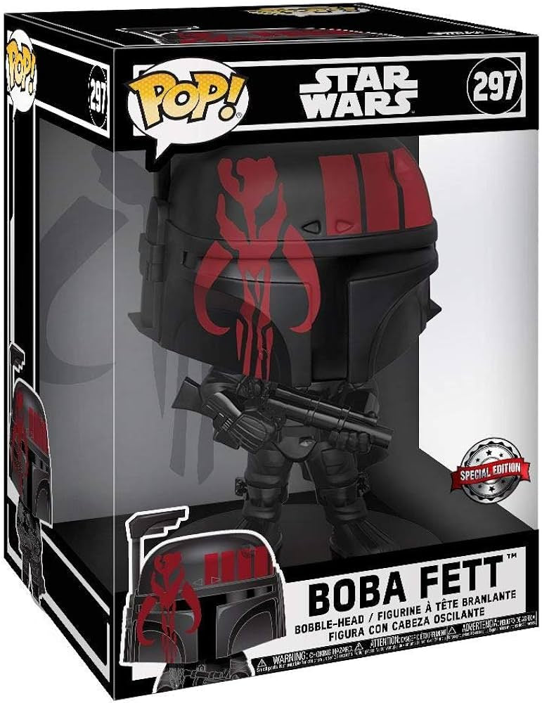 PRE LOVED Funko Pop! Star Wars #297 Boba Fett Black 10” - The Geek In Me