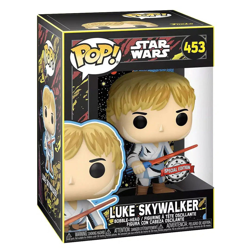 PRE LOVED Funko Pop! Star Wars #453 Luke Skywalker Retro - The Geek In Me