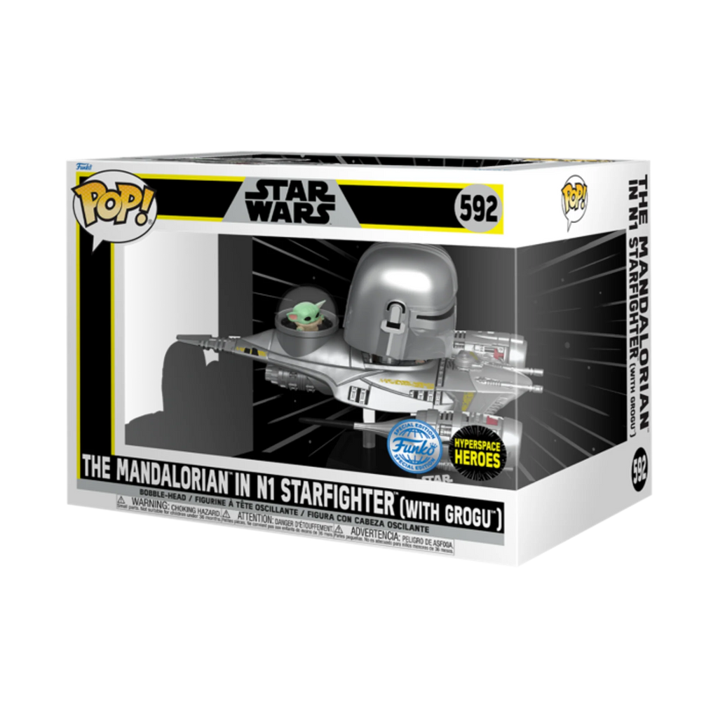 PRE LOVED Funko Pop! Star Wars #592 The Mandalorian in N1 Starfighter - The Geek In Me