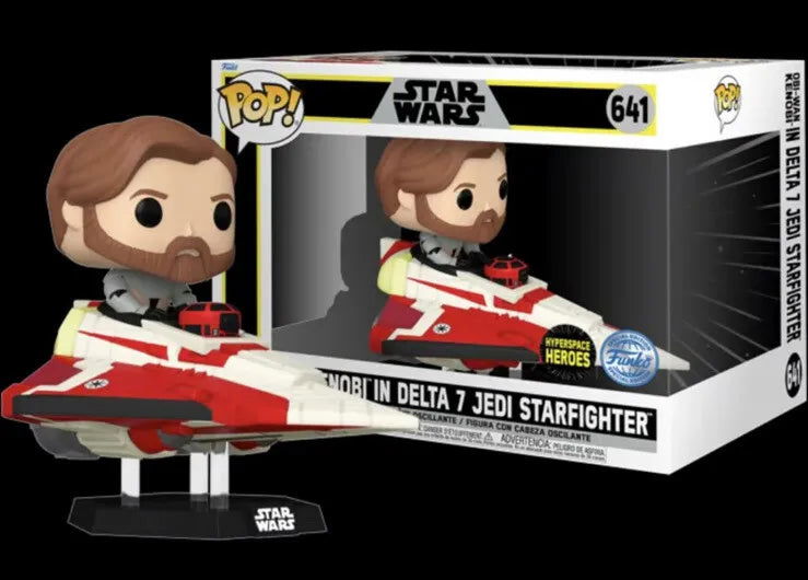 PRE LOVED Funko Pop! Star Wars #641 Obi Wan In Starfighter - The Geek In Me