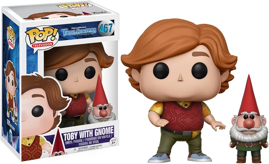 PRE LOVED Funko Pop! TV Troll Hunters #467 Toby W/Gnome - The Geek In Me