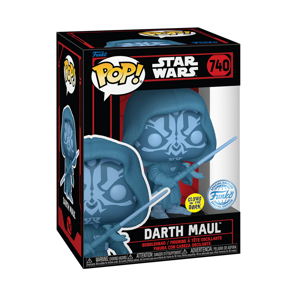 PRE ORDER Funko Pop! Star Wars #740 - Dark Side Darth Maul (Glow). - The Geek In Me