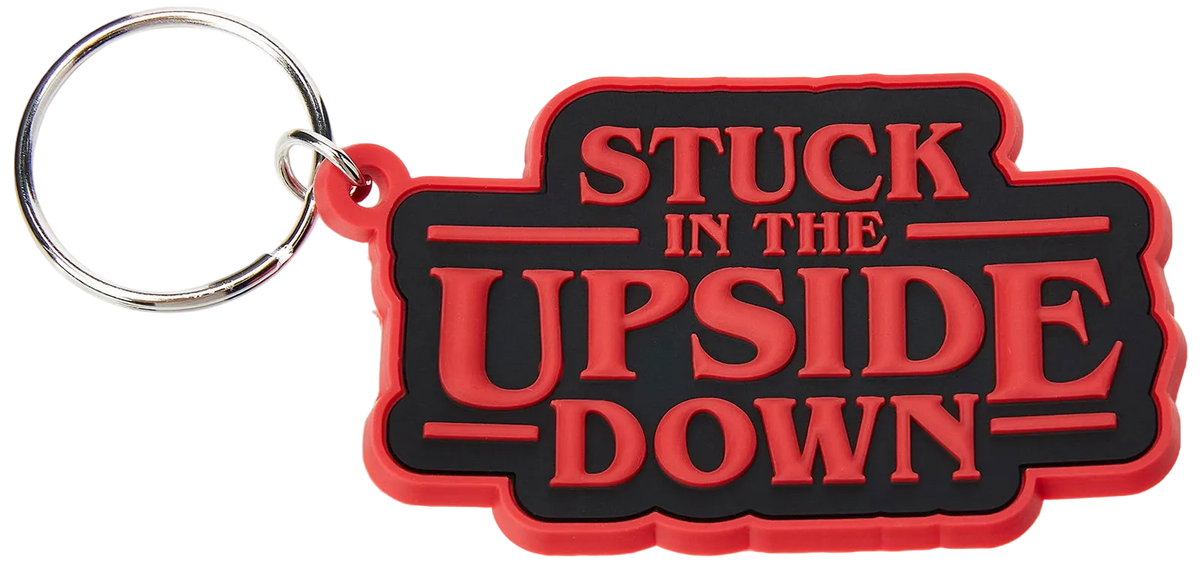 Stranger Things Rubber Keyring Stuck In The Upside Down