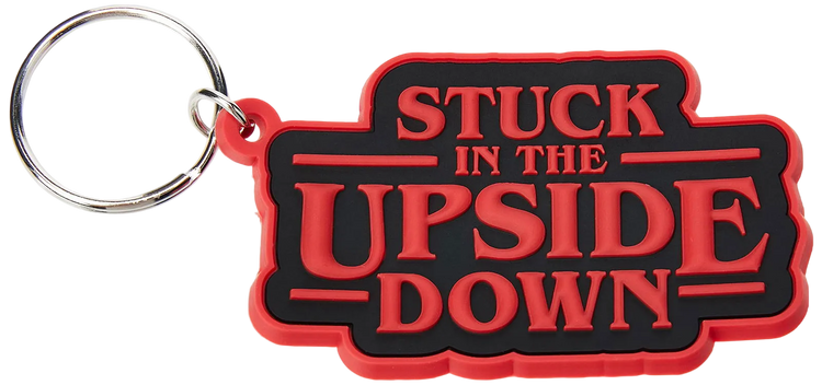 Stranger Things Rubber Keyring Stuck In The Upside Down