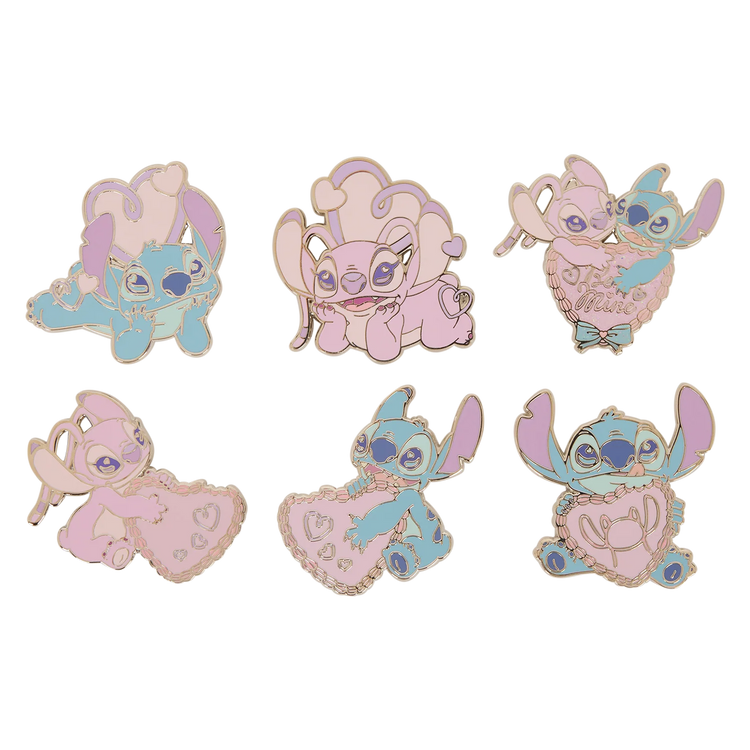 Blind Box Enamel Pins Lilo & Stitch Angel Heart