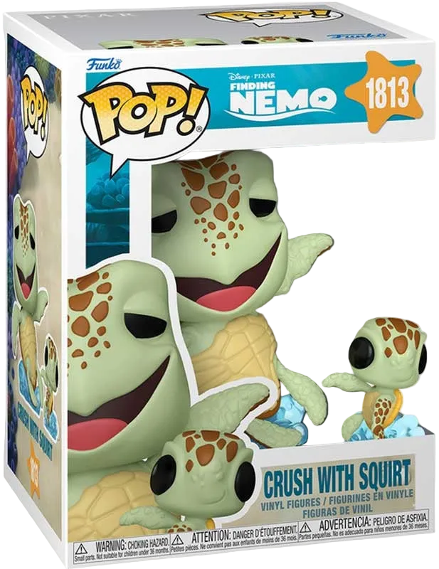 FUNKO POP! & BUDDY - DISNEY #1813 FINDING NEMO - CRUSH W/SQUIRT