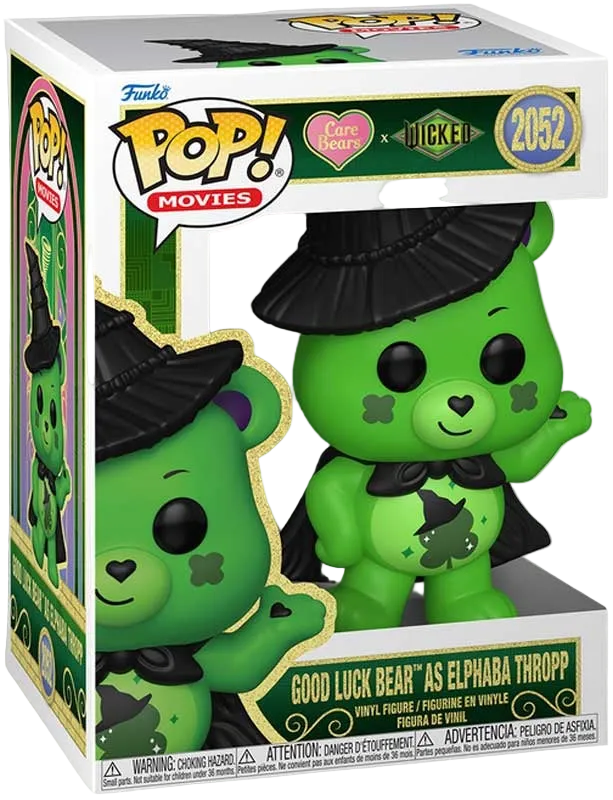 FUNKO POP! MOVIES #2052 WICKED CARE BEARS - GOOD LUCK BEAR AS ELPHABA