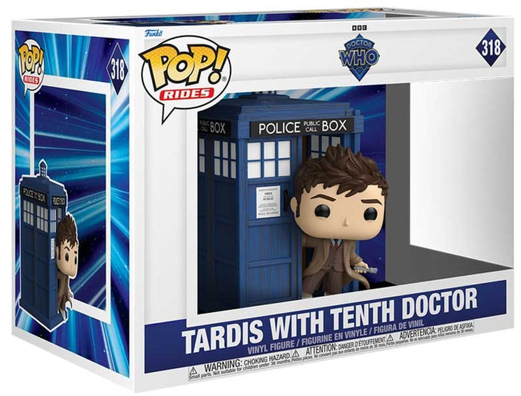 PRE ORDER FUNKO POP! TV #318 RIDES DLX: DOCTOR WHO S5 - TENTH DOCTOR W/TARDIS