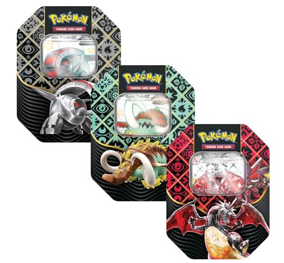 PRE ORDER Pokemon TCG Paldean Fates Tin (1 at Random)