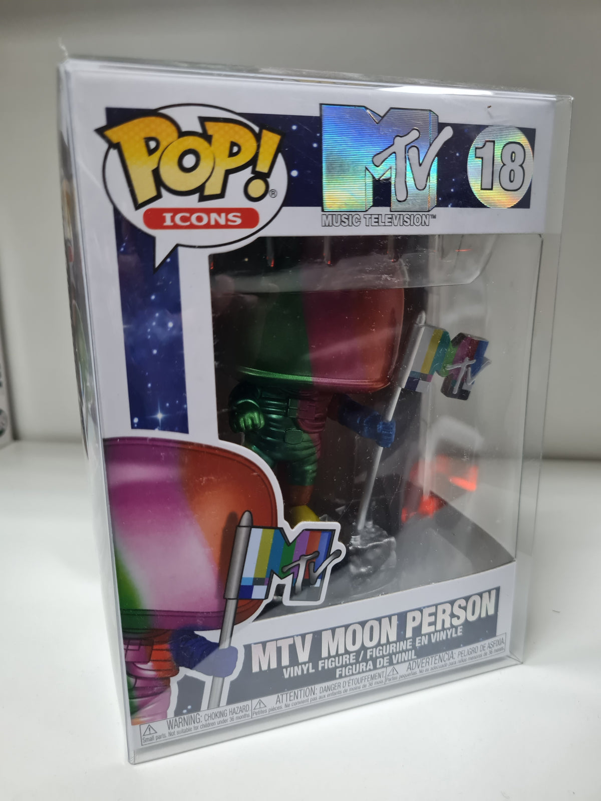 PRE LOVED Funko Pop! Icon #18 Music MTV Rainbow Moon Person