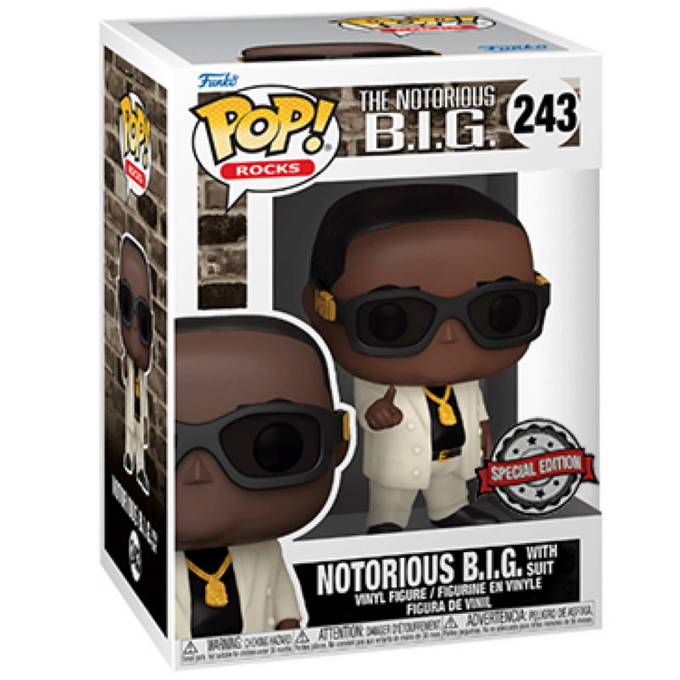 PRE LOVED Funko Pop! Rocks #243 Notorious B.I.G. With Suit