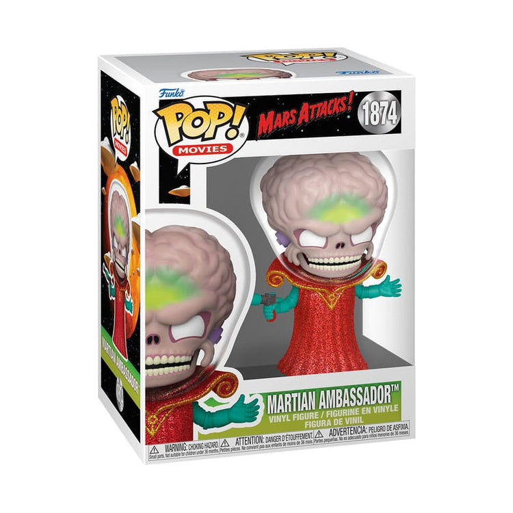 DAMAGED Funko Pop! Movies #1874 Mars Attacks POP! Movies Vinyl Figure Ambassador