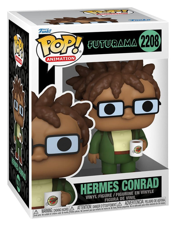 PRE ORDER Funko Pop! Animation #2208 Futurama Hermes w/Mug